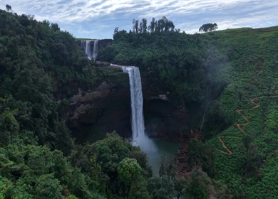 Aerial View of Phe Phe Falls Meghalaya