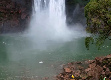 Aerial View of Phe Phe Falls Meghalaya