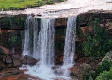 Aerial View of Phe Phe Falls Meghalaya