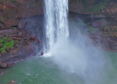 Aerial View of Phe Phe Falls Meghalaya