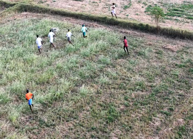 Aerial View of Pulyal Manjuvirattu Bull Taming Festival in Tamil Nadu India