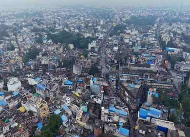 Aerial View of Raipur City Chhattisgarh India