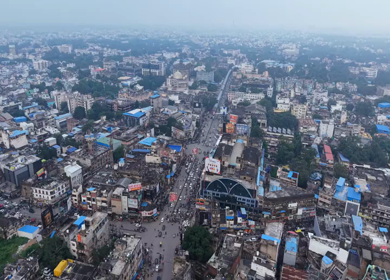 Aerial View of Raipur City Chhattisgarh India