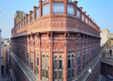 Aerial View of Rampuria Haveli Heritage Architecture in Bikaner Rajasthan India