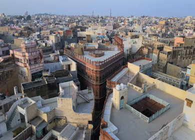 Aerial View of Rampuria Haveli Heritage Architecture in Bikaner Rajasthan India