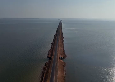 Aerial View of Rann of Kutch Landscape Gujarat India