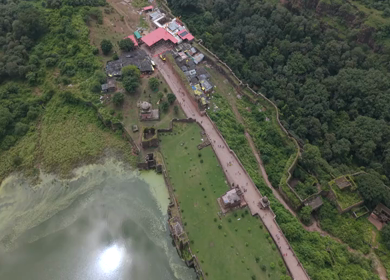 Aerial View of Ranthambore Fort and Lush Landscape Rajasthan