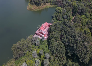 Aerial View of Ranthambore Fort and Lush Landscape Rajasthan