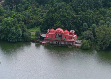 Aerial View of Ranthambore Fort and Lush Landscape Rajasthan