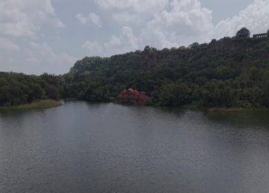 Aerial View of Ranthambore Fort and Lush Landscape Rajasthan