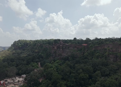 Aerial View of Ranthambore Fort and Lush Landscape Rajasthan