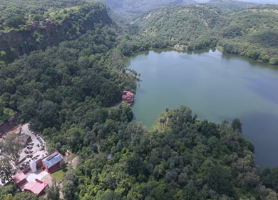 Aerial View of Ranthambore Fort and Lush Landscape Rajasthan