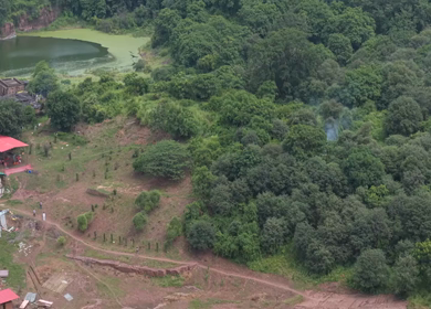 Aerial View of Ranthambore Fort and Lush Landscape Rajasthan