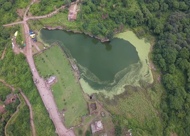 Aerial View of Ranthambore Fort and Lush Landscape Rajasthan