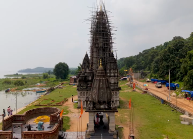Aerial View of Rudra Temple at Onakona Dhamtari Chhattisgarh India