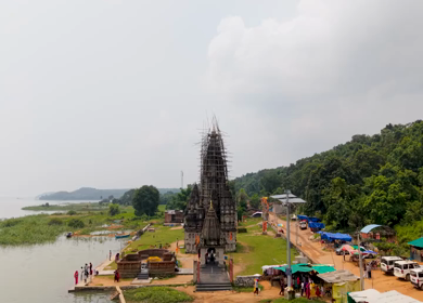 Aerial View of Rudra Temple at Onakona Dhamtari Chhattisgarh India