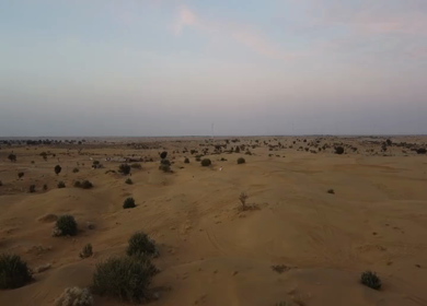 Aerial View of Sam Sand Dunes and Desert Landscape Jaisalmer