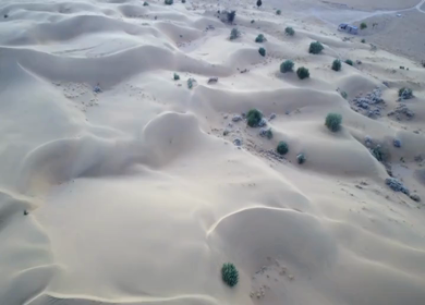 Aerial View of Sam Sand Dunes and Desert Landscape Jaisalmer