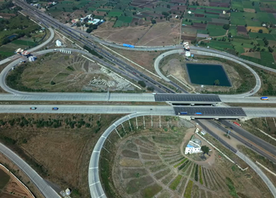 Aerial View of Samruddhi Mahamarg Expressway Interchange in Maharashtra