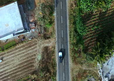Aerial View of Samruddhi Mahamarg Through Rural Maharashtra, India