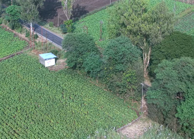 Aerial View of Samruddhi Mahamarg Through Rural Maharashtra, India