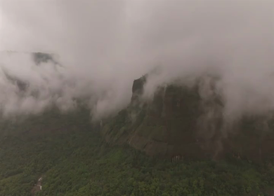 Aerial View of Savlya Ghat Tamhini Ghat Waterfalls and Sahyadri Mountains Maharashtra India