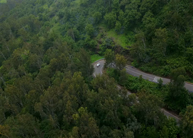 Aerial View of Scenic Countryside and Winding Highway in Maharashtra