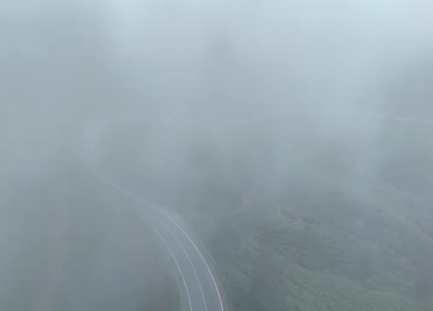 Aerial View of Scenic Mountain Roads and Tea Plantations in Munnar, Kerala, India