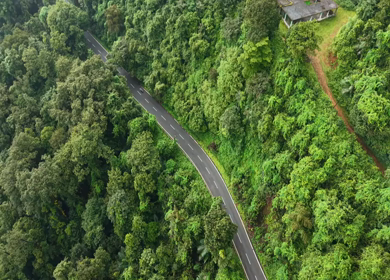 Aerial View of Sharavati Valley and Misty Western Ghats, Karnataka