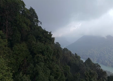 Aerial View of Sharavati Valley and Misty Western Ghats, Karnataka