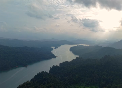 Aerial View of Sharavati Valley and Misty Western Ghats, Karnataka