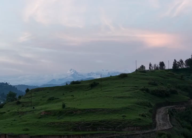 Aerial View of Snow-Capped Himalayan Peaks from Kasar Devi, Almora, Uttarakhand