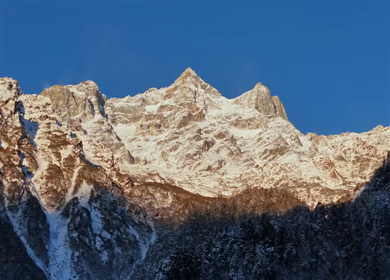 Aerial View of Snow Covered Himalayan Mountains in Lachen Sikkim India
