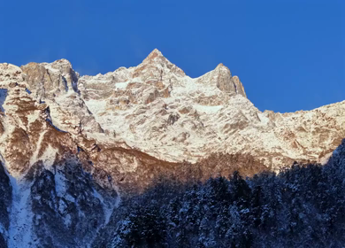Aerial View of Snow Covered Himalayan Mountains in Lachen Sikkim India