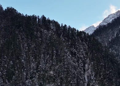 Aerial View of Snow Covered Himalayan Mountains in Lachen Sikkim India