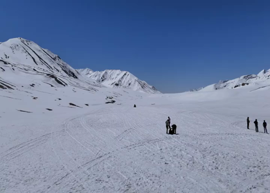 Aerial View of Snow Covered Mountains in Ladakh India