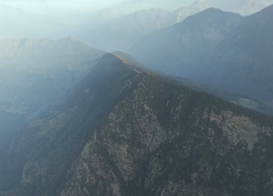 Aerial View of Snow Capped Himalayan Mountains Near Tungnath Uttarakhand India