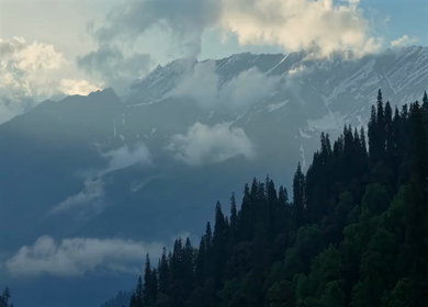 Aerial View of Solang Valley Manali Himachal Pradesh India