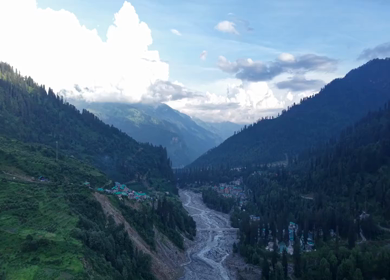 Aerial View of Solang Valley Manali Himachal Pradesh India