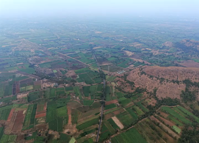 Aerial View of South Goa Countryside and Agricultural Fields Goa