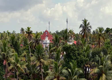 Aerial View of St. Mary’s Forane Church Pulinkunnu Alappuzha Kerala