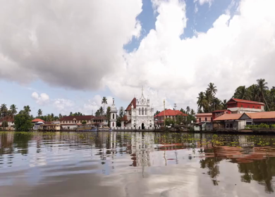 Aerial View of St. Mary’s Forane Church Pulinkunnu Alappuzha Kerala
