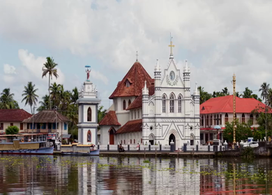 Aerial View of St. Mary’s Forane Church Pulinkunnu Alappuzha Kerala