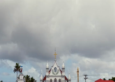 Aerial View of St. Mary’s Forane Church Pulinkunnu Alappuzha Kerala