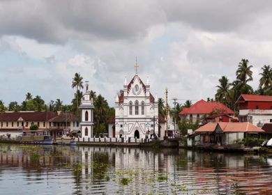 Aerial View of St. Mary’s Forane Church Pulinkunnu Alappuzha Kerala