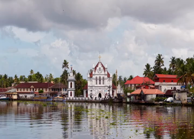 Aerial View of St. Mary’s Forane Church Pulinkunnu Alappuzha Kerala