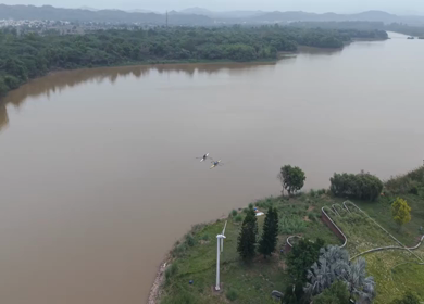 Aerial View of Sukhna Lake and Chandigarh Cityscape in India