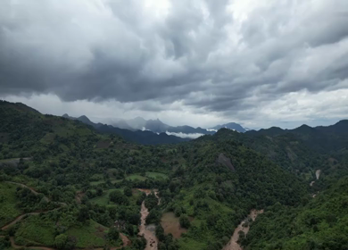 Aerial View of Sunki Ghat in Koraput District, Odisha, India