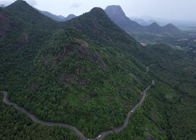 Aerial View of Sunki Ghat in Koraput District, Odisha, India