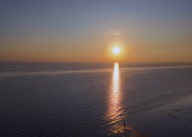 Aerial View of Sunset Over Rann of Kutch Gujarat India